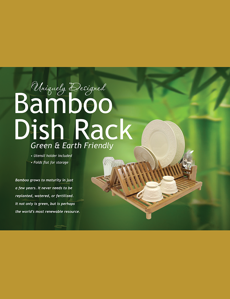 Bamboo Dish Rack Package