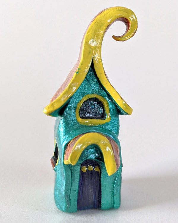 Tiny House Sculpture - Emerald