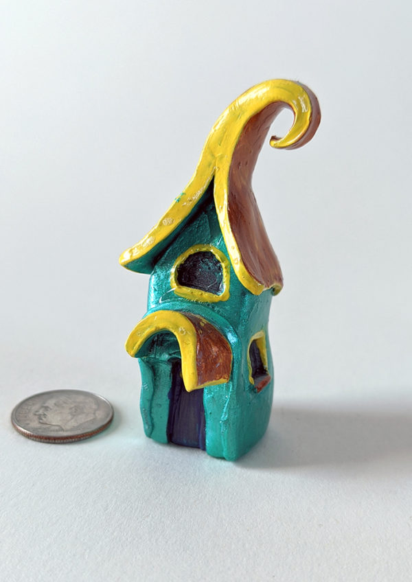 Sculpted tiny house emerald