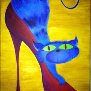 painting-blue-cat-in-shoe